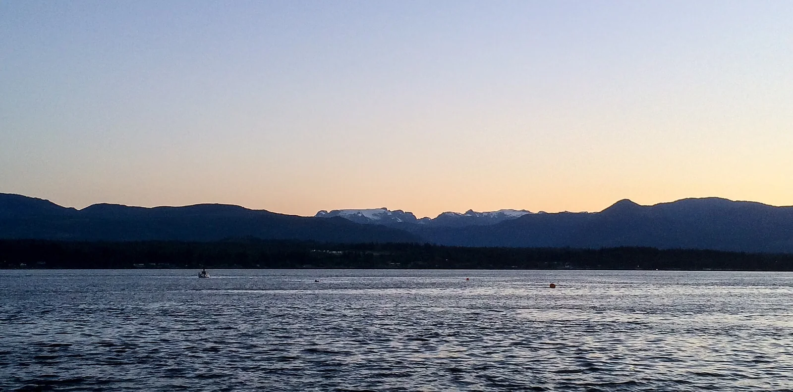 Comox Harbour looking toward the mountains